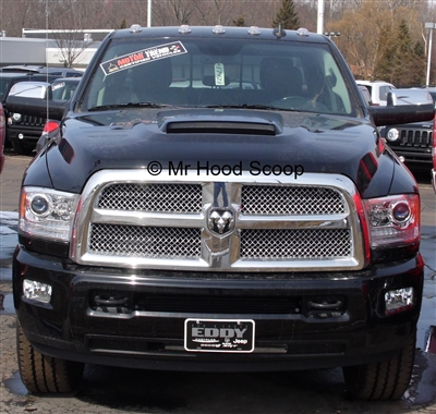 2010 - 2018 Dodge Ram 2500/3500 Hood Scoop Kit With Grille Insert HS009 unpainted or painted